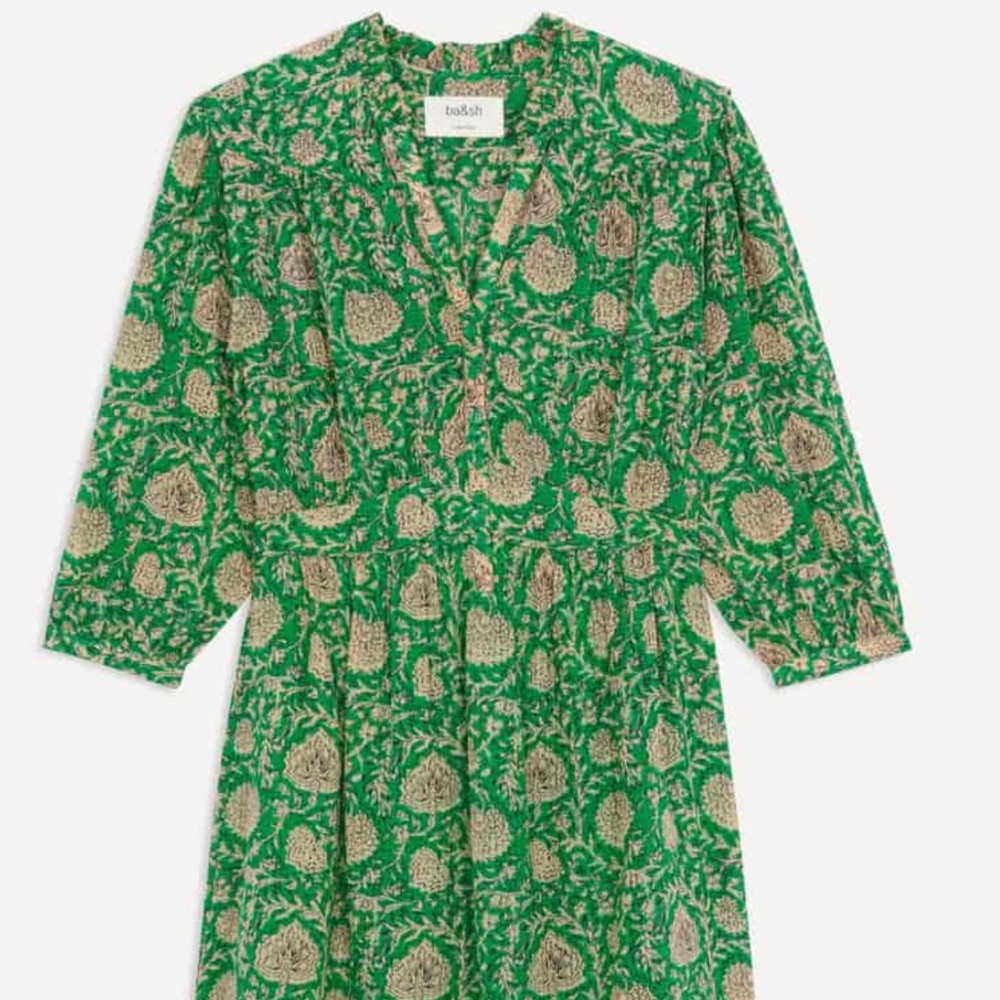 BA&SH PAZ PRINT SHORT DRESS
